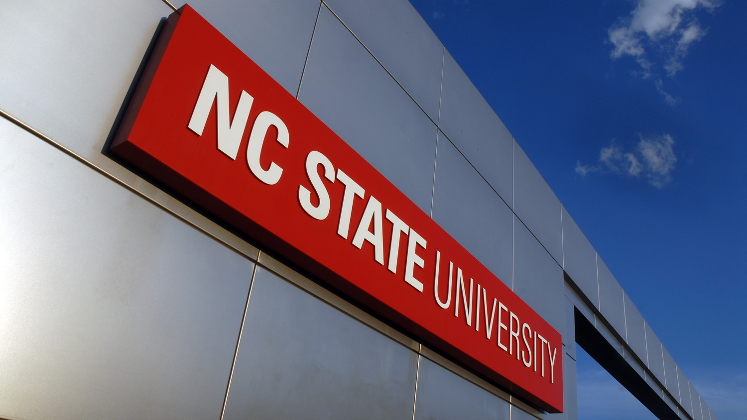 NC State building banner