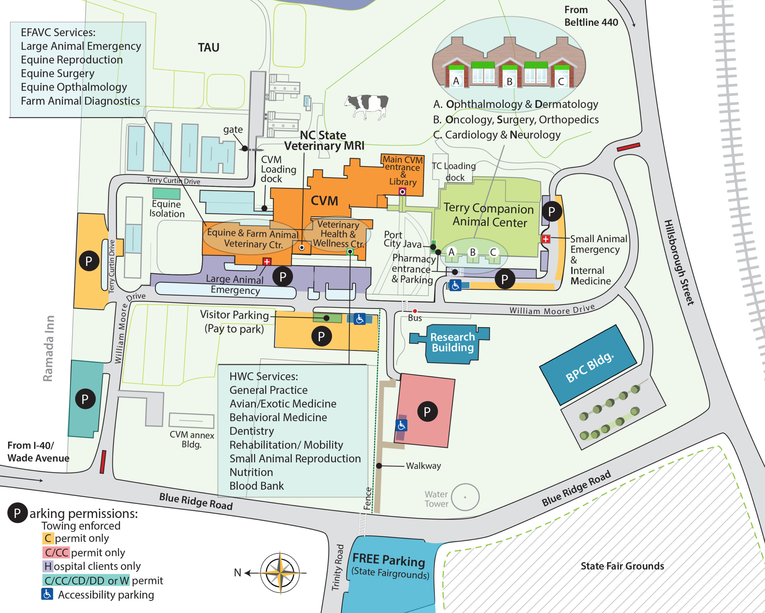 College of Veterinary Medicine Map