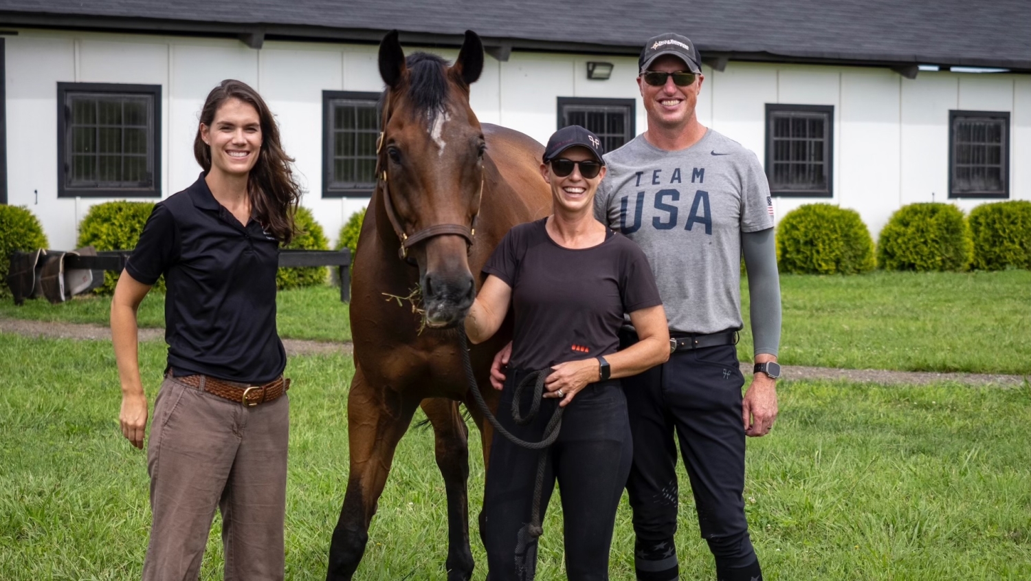 Dr. Caitlyn Redding Horne, left, and Jess and Doug Payne