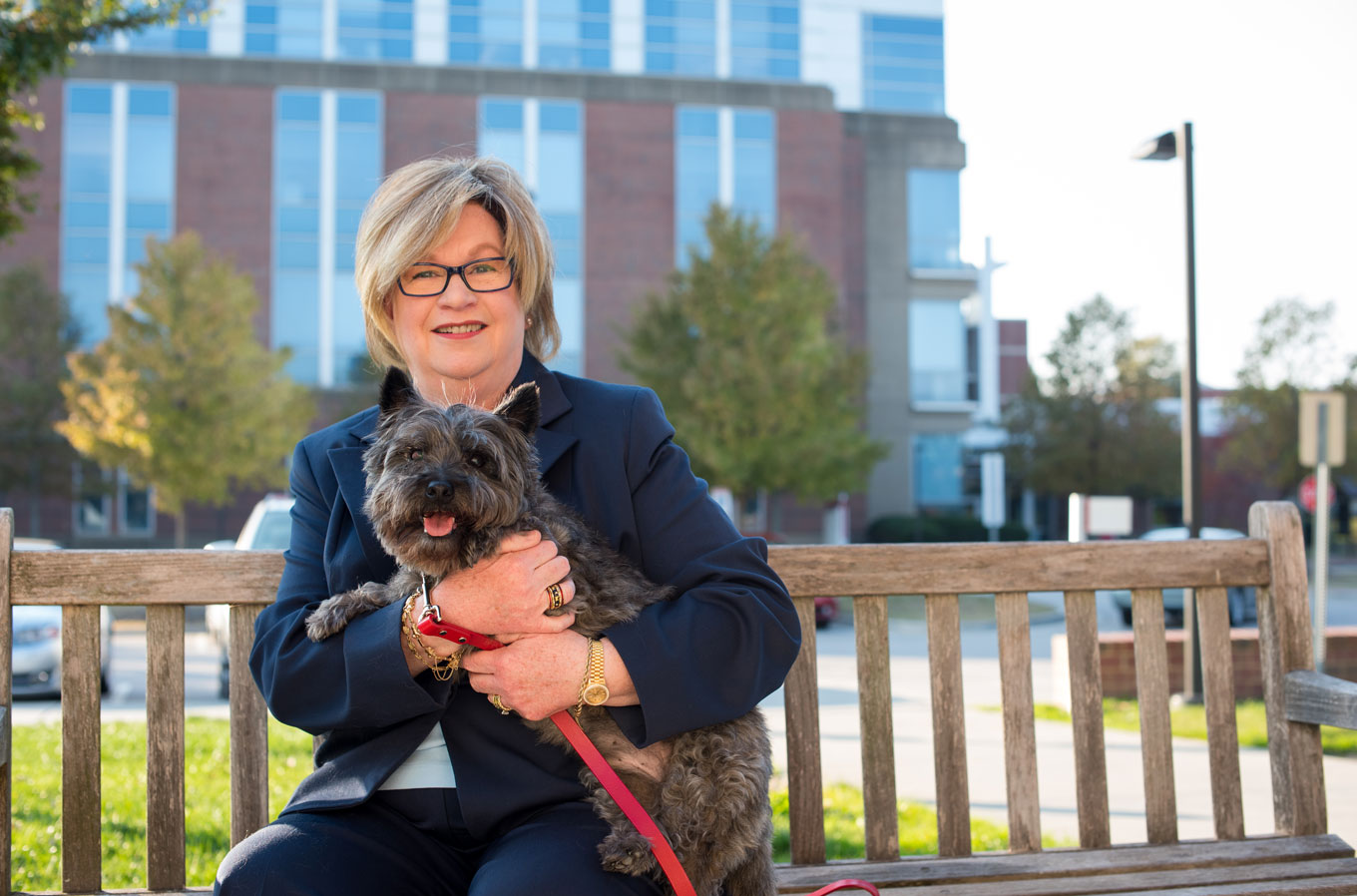 Kathe Garrison and Harry the dog