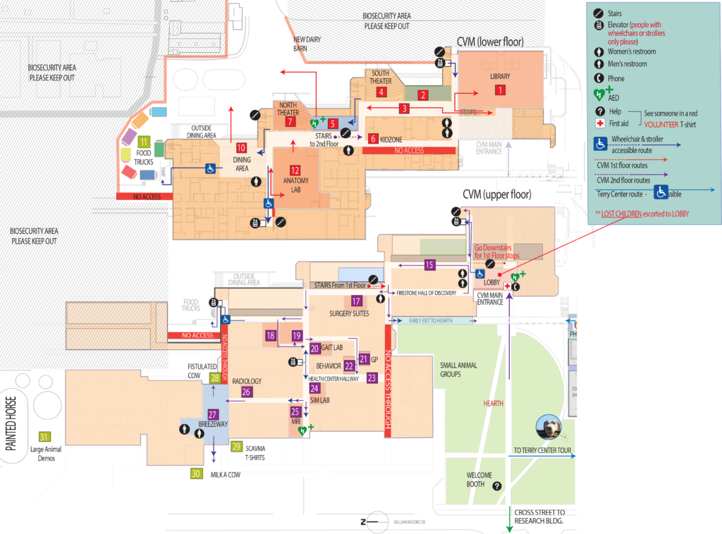 CVM map of main building